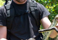 Adrien with a Sanzinia madagascariensis