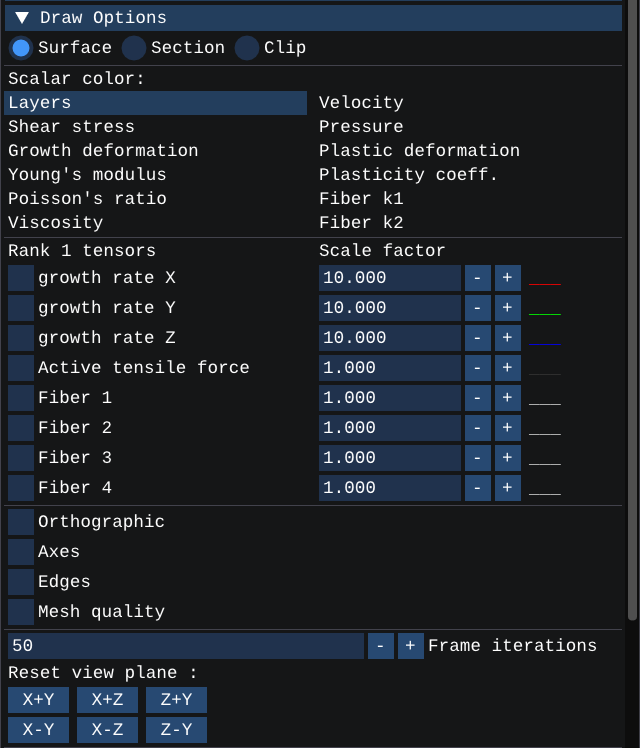 draw options